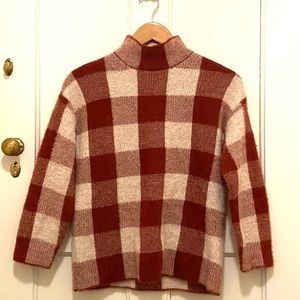 Zara sweater. very cute maxi gingham pattern